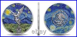 2023 Mexico Libertad 1 oz Silver Van Gogh Starry Night Edition with COA