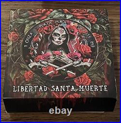 2023 Mexico Libertad 1oz Silver Santa Muerte Black Ruthenium And Color 400 Mint