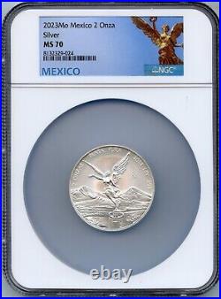2023 Mexico Libertad 2 Oz 999 Silver Coin NGC MS70 Onza Moneda Plata JP581