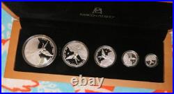 2023 Mexico Libertad 5 Coin. 999 Silver Proof Set in Wood Case with COA