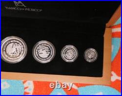 2023 Mexico Libertad 5 Coin. 999 Silver Proof Set in Wood Case with COA