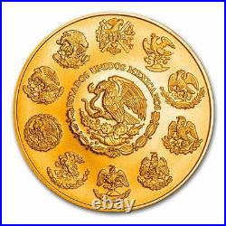 2023 Mexico Libertad Aztec Golden Calendar 24k gold gild 1 oz silver coin