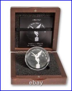 2023 Mexico Libertad Black Platinum & Diamond Dust Wooden Box COA 500 minted