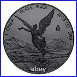 2023 Mexico Libertad Black on Black Ruthenium 1 oz silver coin