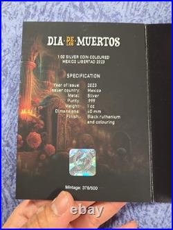 2023 Mexico Libertad Dia de Los Muertos Silver 1oz Colorized 2023 Mexico Libertad Dia de Los Muertos Silver 1oz Colorized