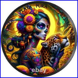 2023 Mexico Libertad Dia de los Muertos 1 oz Silver Colorized Coin