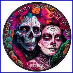 2023 Mexico Libertad Dia de los Muertos Edition 1 oz Silver Coin (400 Mintage)