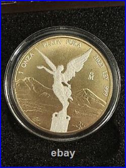 2023 Mexico Libertad Diamond Dust & 24K Gold 1 oz Silver Coin in OGP