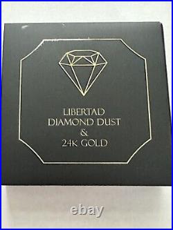 2023 Mexico Libertad Diamond Dust & 24K Gold 1 oz Silver Coin in OGP