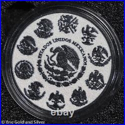 2023 Mexico Libertad Diamond Dust & Black Platinum 1 oz Silver Coin in OGP