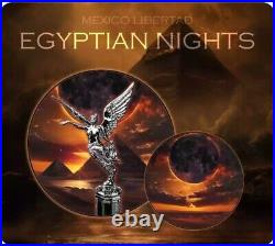 2023 Mexico Libertad Egyptian Nights 1 oz. 999 Silver Coin- Mintage Only 399