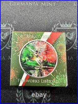 2023 Mexico Libertad Fireworks Edition 1 oz Silver Coin with Mintage of only 280