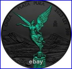 2023 Mexico Libertad Glow-in-the-dark Black Platinum Edition 1 oz Silver Coin