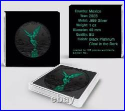 2023 Mexico Libertad Glow-in-the-dark Black Platinum Edition 1 oz Silver Coin