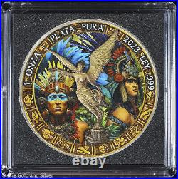 2023 Mexico Libertad Historia de la Azteca Edition 1 oz Silver Coin Warrior