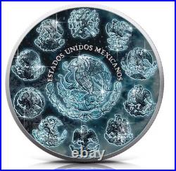 2023 Mexico Libertad Ice Edition 1 oz Silver Coin- Mintage 500