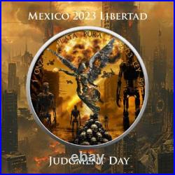 2023 Mexico Libertad Judgement Day- Dark Glow affect 1 oz silver coin