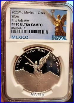 2023 Mexico Libertad Onza 1 oz Silver PROOF Coin NGC PF70UC PR70 ER Angel Label