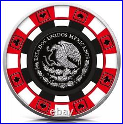 2023 Mexico Libertad POKER CHIP 1 oz. 999 Silver Coin