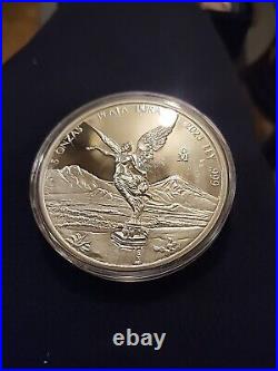 2023 Mexico Libertad Proof Finish 5 oz Silver Coin In Capsule