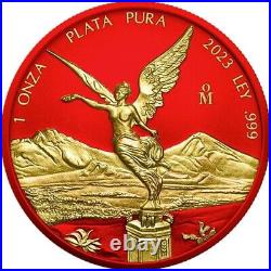 2023 Mexico Libertad SPACE METALS Space Red By Germania With Box COA 500 minted