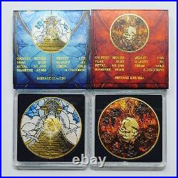 2023 Mexico Libertad Stained Glass Heaven & Hell 1oz Silver Coin Set of 2