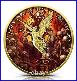 2023 Mexico Libertad Stained Glass Heaven & Hell 2 x 1 oz. 999 Silver Coin Set