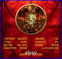 2023 Mexico Libertad Stained Glass Heaven & Hell 2 x 1 oz. 999 Silver Coin Set