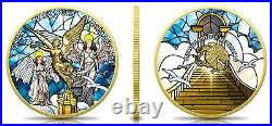 2023 Mexico Libertad Stained Glass Heaven & Hell 2 x 1 oz. 999 Silver Coin Set