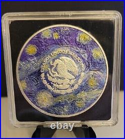 2023 Mexico Libertad Starry Night 1oz Fine Silver. 999 Coin # 381/500 Mintage