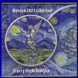 2023 Mexico Libertad Starry Night Edition 1 oz Silver Coin in OGP