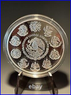 2023 Mexico Mexican 2 oz Silver Libertad Onza Proof Mint Capsule with Copper