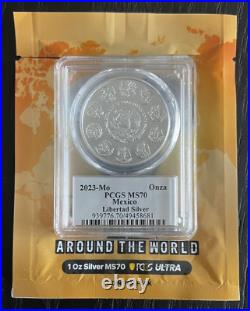 2023 Mexico Onza ULTRA BREAKS Silver Libertad Coin PCGS MS70 1/890 Ultra Label