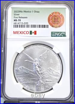 2023 Mexico Silver 1 Onza Libertad Ngc Ms 70 First Releases Perfect Grade