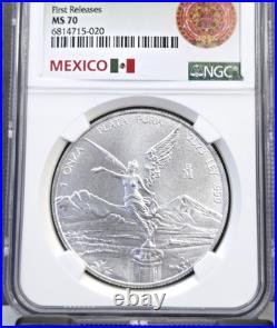 2023 Mexico Silver 1 Onza Libertad Ngc Ms 70 First Releases Perfect Grade