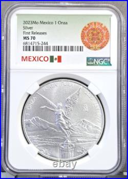 2023 Mexico Silver Libertad 1 Onza Ngc Ms 70 First Releases Great 1 Oz Coin