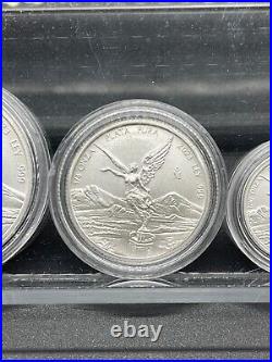 2023 Mexico Silver Libertad 5 Coin Set (1/20 1/10 1/4 1/2 & 1 oz) in capsules