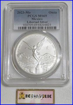2023 Mo Mexico 1 Onza Silver Libertad PCGS MS69 Needs A New Home Fast SHIP