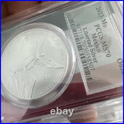 2023-Mo Mexico 1oz BU Silver Libertad PCGS MS70 Flag Holder
