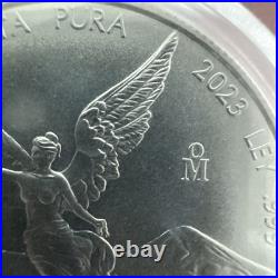 2023-Mo Mexico 1oz BU Silver Libertad PCGS MS70 Flag Holder