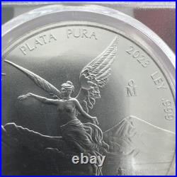 2023-Mo Mexico 1oz BU Silver Libertad PCGS MS70 Flag Holder