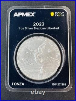2023 Mo Mexico Libertad Onza 1 oz. 999 Silver BU APMEX Holder