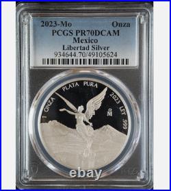 2023 Mo S1-ONCE MEXICO LIBERTAD WINGED VICTORY PCGS PF70DC RARE R3 HIGH GRADES