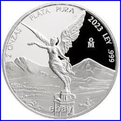 2023 Proof Silver Mexican Libertad Onza 2 oz