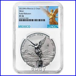 2023 Reverse Proof Silver Mexican Libertad Onza 2 oz NGC PF70 ER Mexico Label