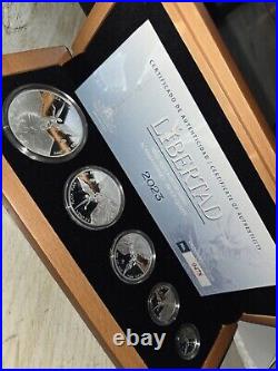 2023 Silver Libertad 5 Coin PROOF Silver Coin Boxed Set with COA