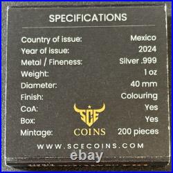 2024 1 Oz. 999 Silver Mexico Libertad Color Dia De Los Muertos Series Pirates