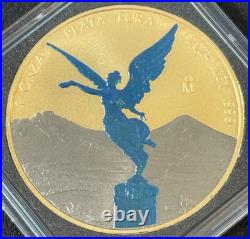 2024 1 Oz. 999 Silver Mexico Libertad Colour In Richness Chameleon Effect /300