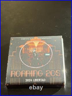 2024 1 Oz. 999 Silver Mexico Libertad Roaring 20's Edition Color Coin