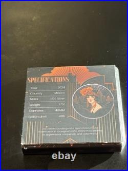 2024 1 Oz. 999 Silver Mexico Libertad Roaring 20's Edition Color Coin